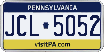 PA license plate JCL5052