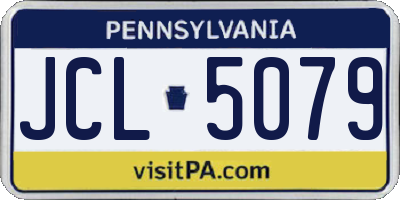 PA license plate JCL5079