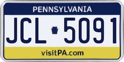 PA license plate JCL5091