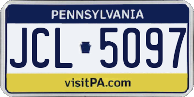 PA license plate JCL5097