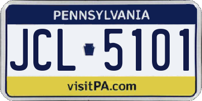 PA license plate JCL5101