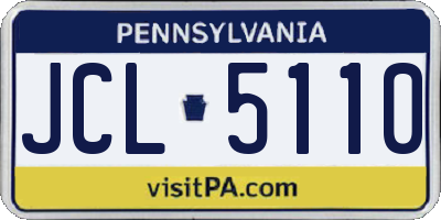 PA license plate JCL5110