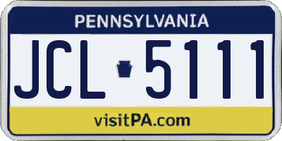 PA license plate JCL5111