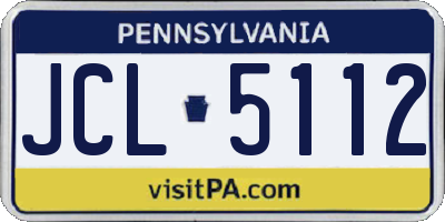 PA license plate JCL5112