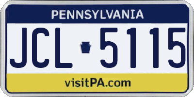 PA license plate JCL5115
