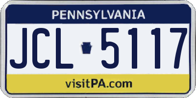PA license plate JCL5117
