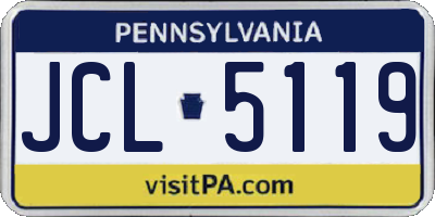 PA license plate JCL5119