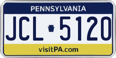 PA license plate JCL5120