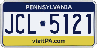 PA license plate JCL5121