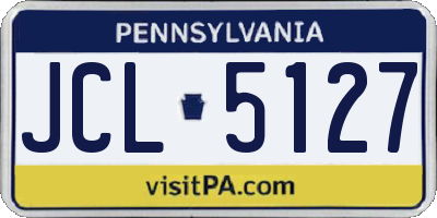 PA license plate JCL5127