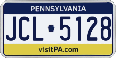 PA license plate JCL5128