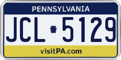 PA license plate JCL5129