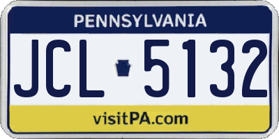 PA license plate JCL5132