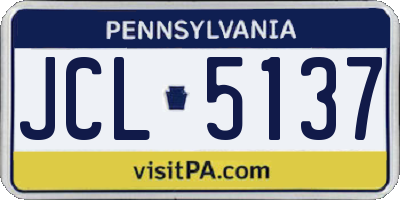 PA license plate JCL5137