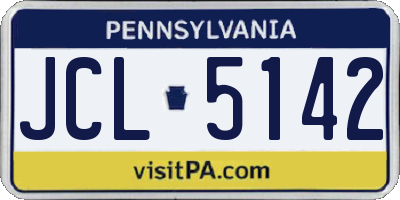 PA license plate JCL5142