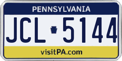 PA license plate JCL5144