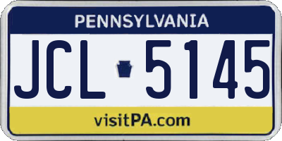 PA license plate JCL5145