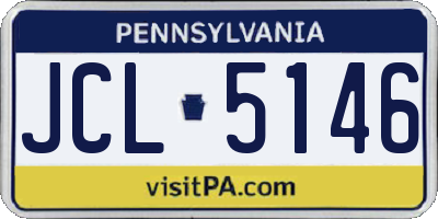 PA license plate JCL5146