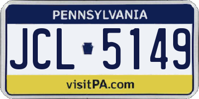 PA license plate JCL5149