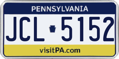 PA license plate JCL5152