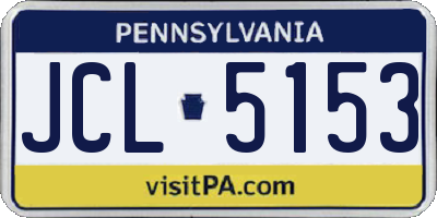 PA license plate JCL5153