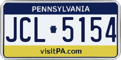 PA license plate JCL5154