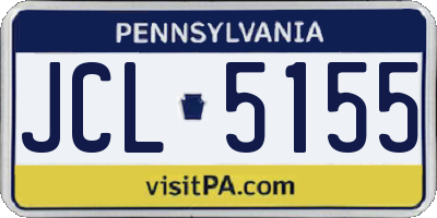 PA license plate JCL5155