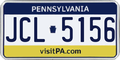 PA license plate JCL5156