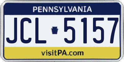 PA license plate JCL5157