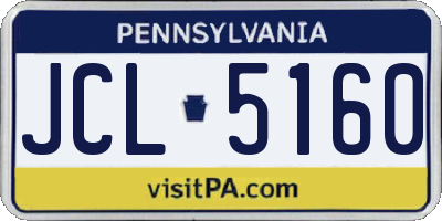 PA license plate JCL5160