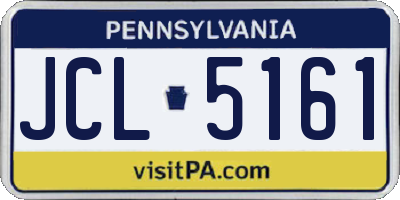 PA license plate JCL5161