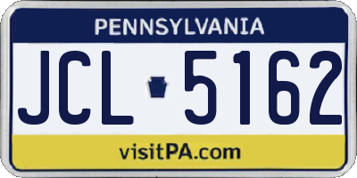 PA license plate JCL5162