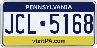 PA license plate JCL5168