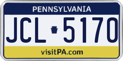 PA license plate JCL5170