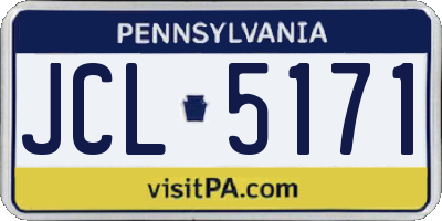 PA license plate JCL5171