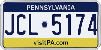 PA license plate JCL5174