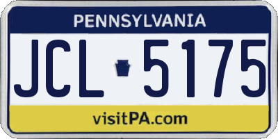 PA license plate JCL5175