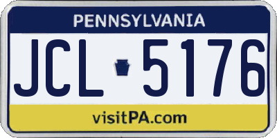 PA license plate JCL5176