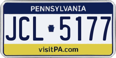 PA license plate JCL5177