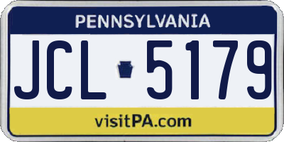 PA license plate JCL5179