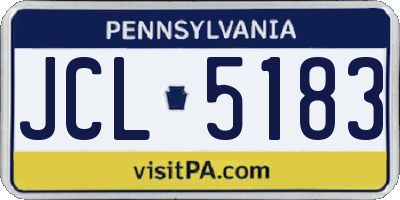 PA license plate JCL5183