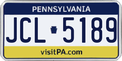 PA license plate JCL5189