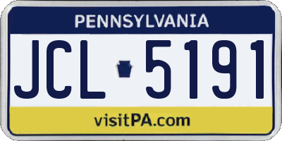 PA license plate JCL5191