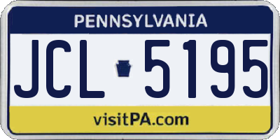 PA license plate JCL5195