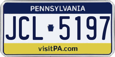PA license plate JCL5197