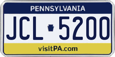 PA license plate JCL5200