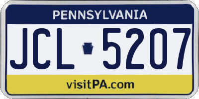 PA license plate JCL5207
