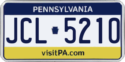 PA license plate JCL5210