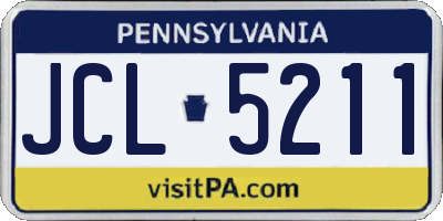 PA license plate JCL5211