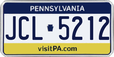 PA license plate JCL5212